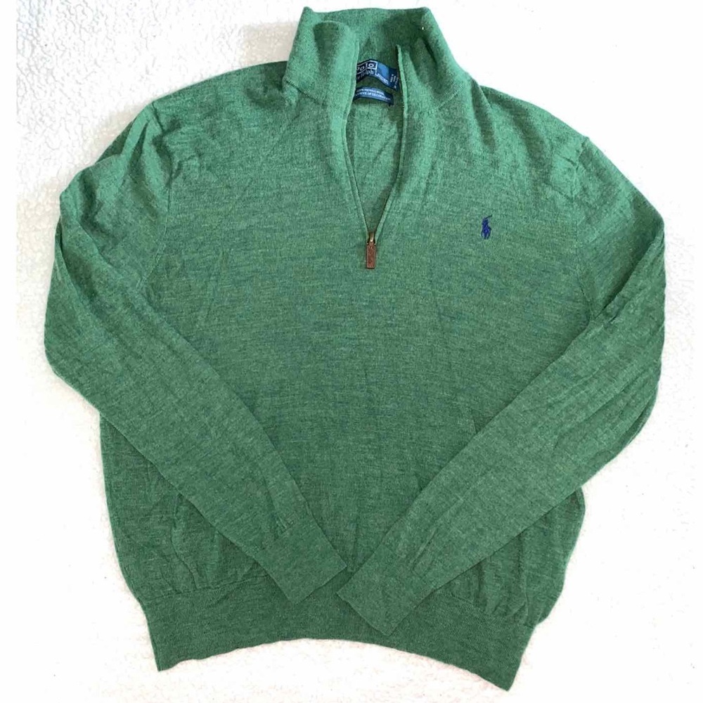 Ralph Lauren Merino Wool Quarter Zip Pullover